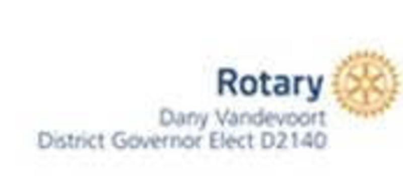 brief van Dany Vandevoort, District Governor Elect D2140